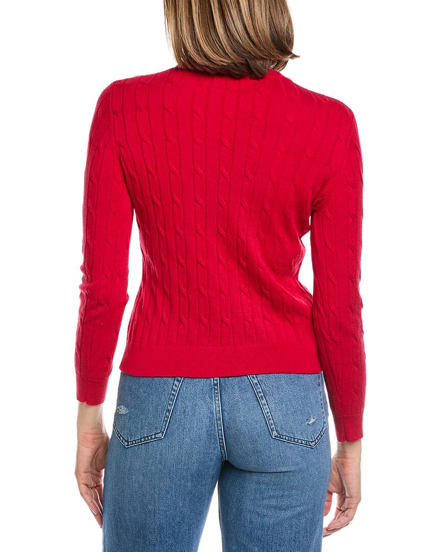 Hannah Rose Lobster Cable Cashmere-Blend Sweater