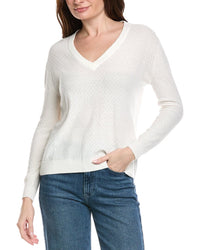 Hannah Rose Savannah Texture Linen-Blend Sweater