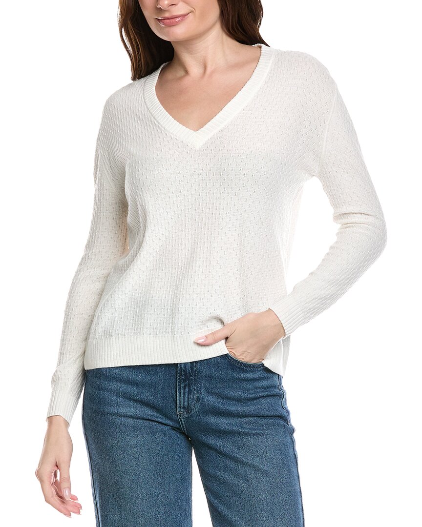 Hannah Rose Savannah Texture Linen-Blend Sweater