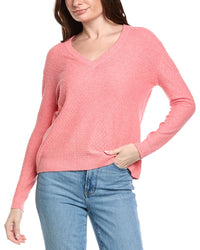 Hannah Rose Savannah Texture Linen-Blend Sweater
