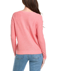 Hannah Rose Savannah Texture Linen-Blend Sweater