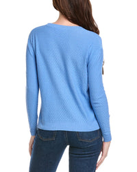Hannah Rose Savannah Texture Linen-Blend Sweater