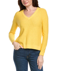 Hannah Rose Savannah Texture Linen-Blend Sweater