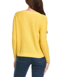 Hannah Rose Savannah Texture Linen-Blend Sweater