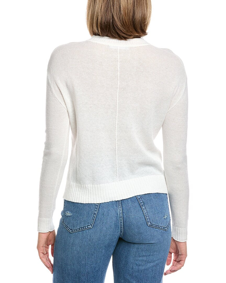 Hannah Rose Alessia Seed Stich Linen-Blend Sweater