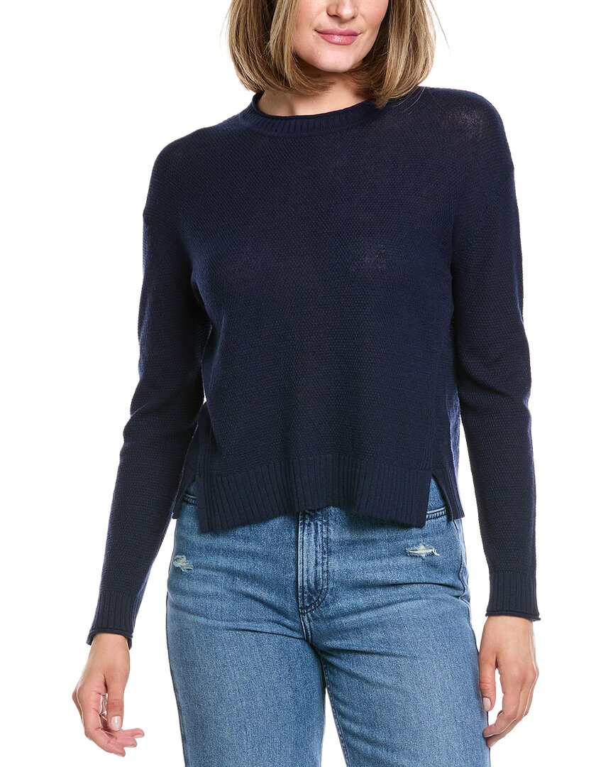 Hannah Rose Alessia Seed Stich Linen-Blend Sweater