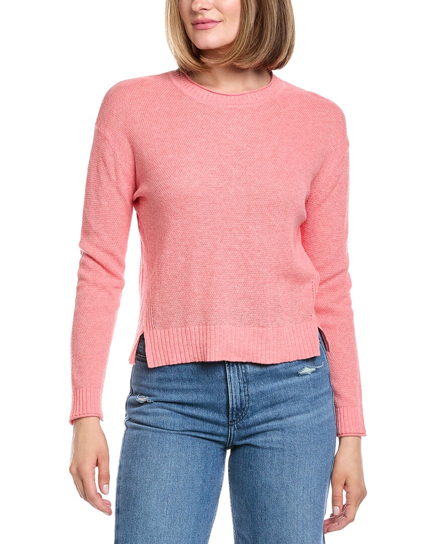 Hannah Rose Alessia Seed Stich Linen-Blend Sweater