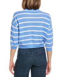 Hannah Rose Stripe Linen-Blend Sweater