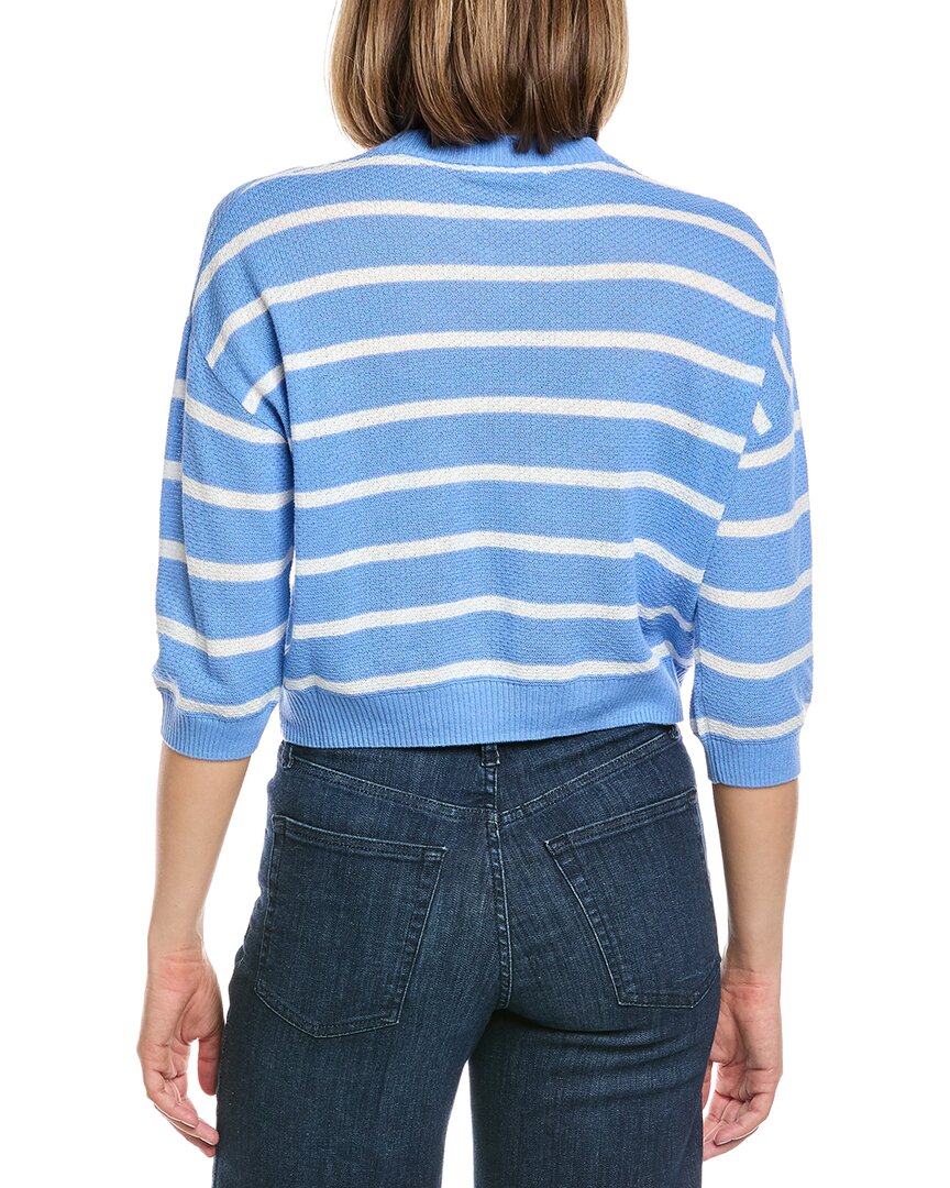Hannah Rose Stripe Linen-Blend Sweater