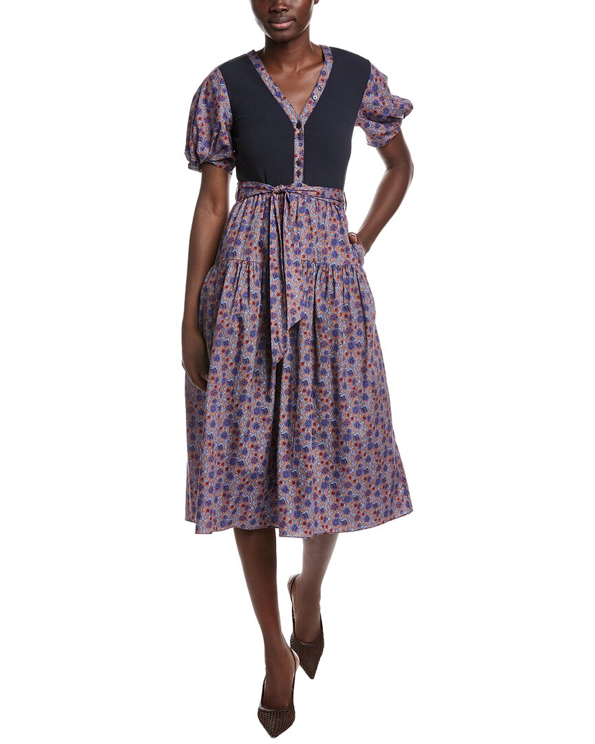 Derek Lam 10 Crosby Natalia Mixed Media Dress