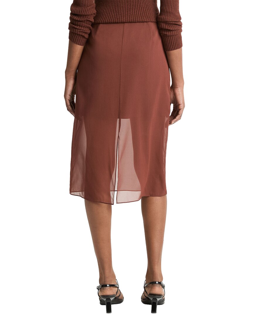 Vince Sheer Silk-Blend Pencil Skirt