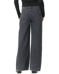 Joe's Jeans Low Rise Wide Leg Crystal Washed Black Jean