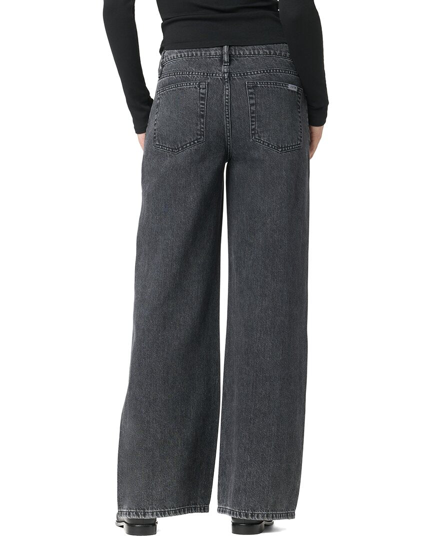 Joe's Jeans Low Rise Wide Leg Crystal Washed Black Jean