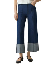 Theory Relaxed Denim Cuff Pant