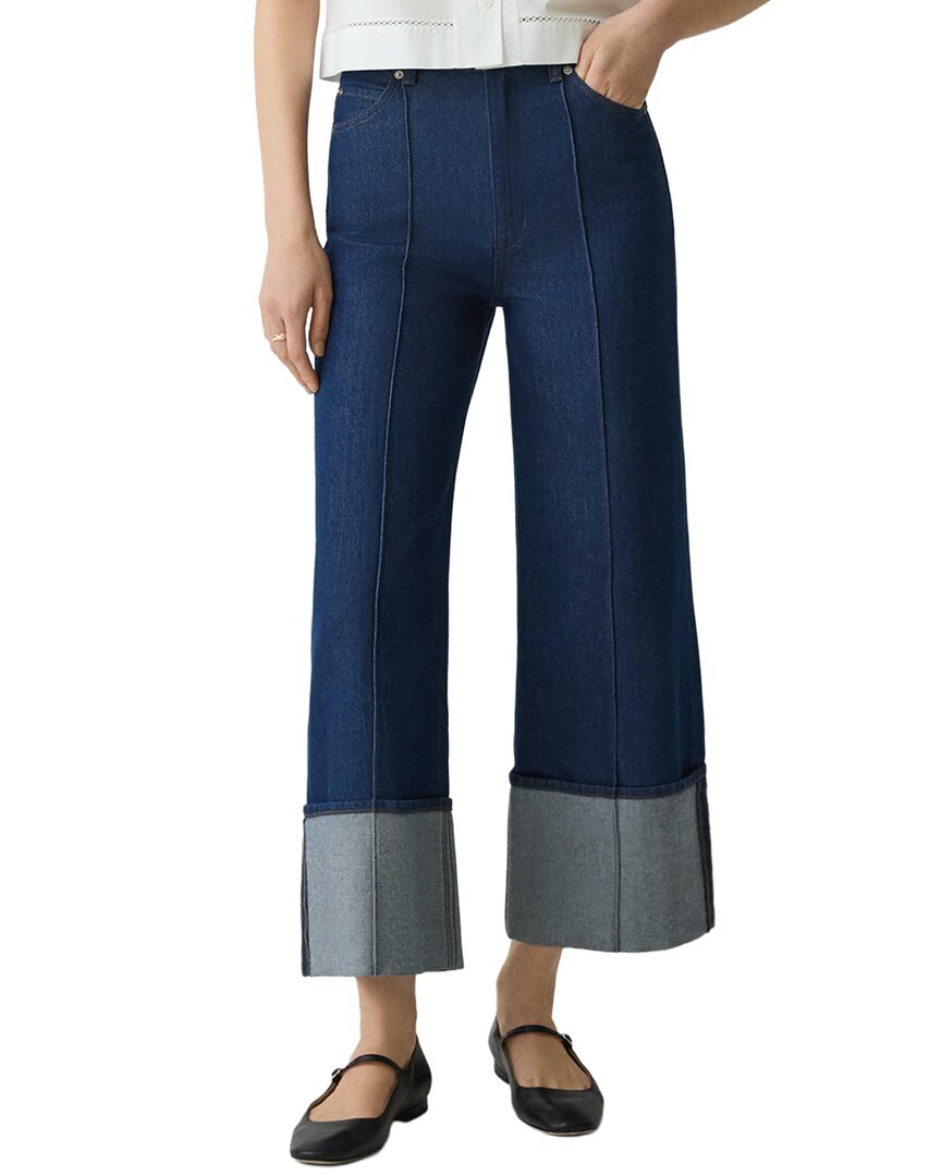 Theory Relaxed Denim Cuff Pant