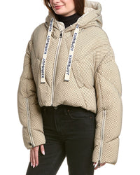 Khrisjoy Khris Rhinestone Crop Puffer Down Jacket