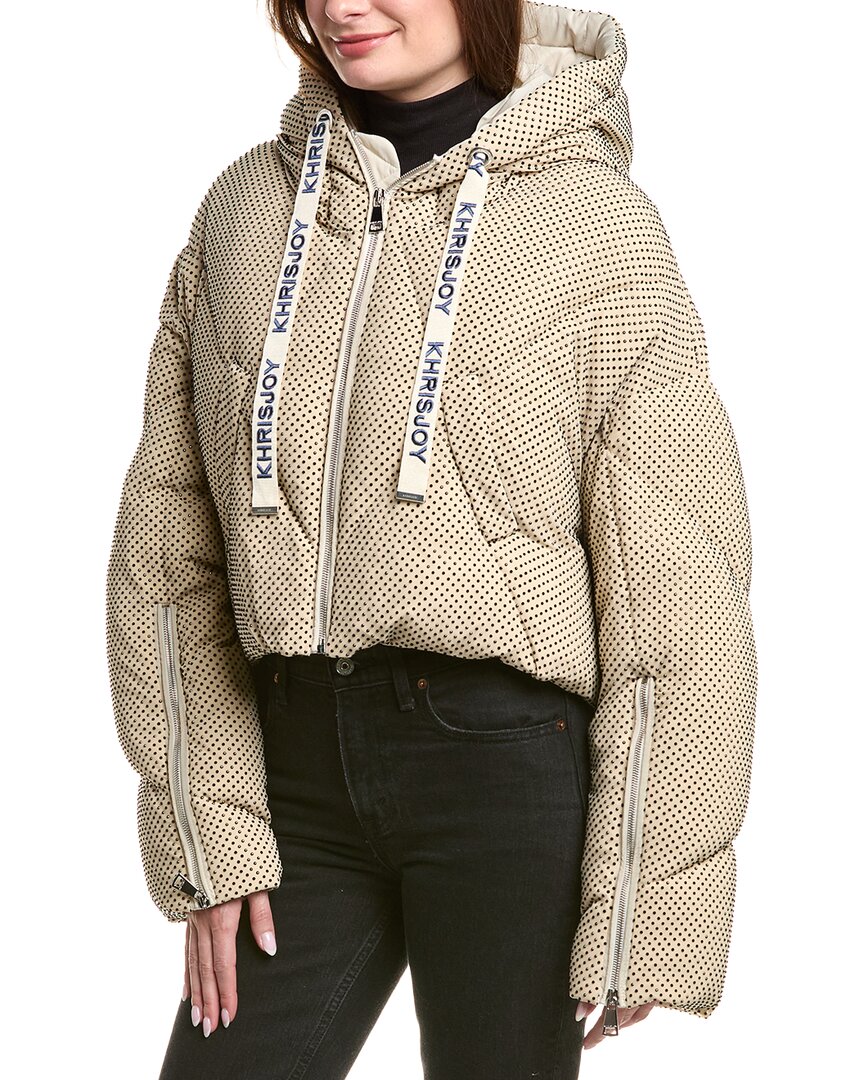 Khrisjoy Khris Rhinestone Crop Puffer Down Jacket