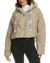 Khrisjoy Khris Rhinestone Crop Puffer Down Jacket