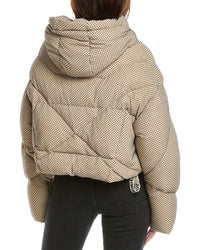 Khrisjoy Khris Rhinestone Crop Puffer Down Jacket
