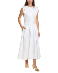 Toccin Toccin Evangeline Strong Shoulder Midi Dress