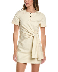 Toccin Toccin Leonie Henley Tie Front Mini Dress