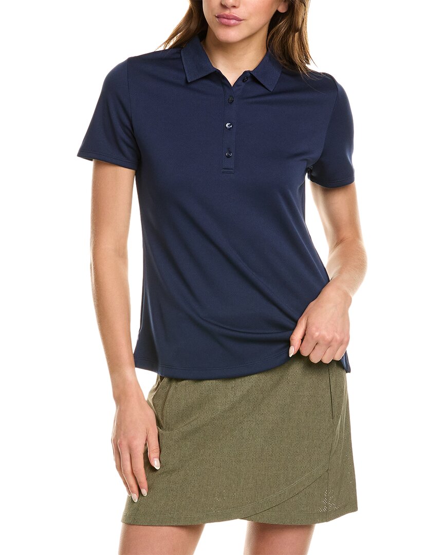 Callaway Womens Essential Twill Knit Polo Shirt, S, Blue