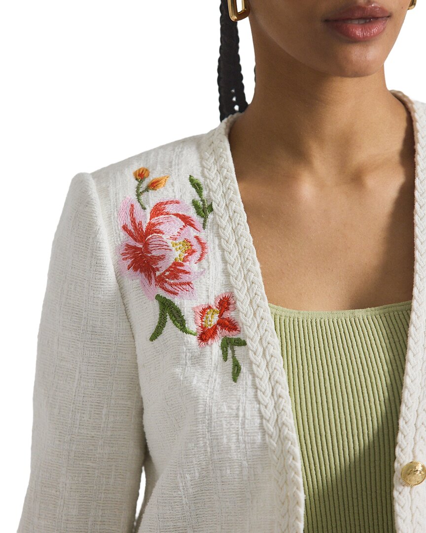 Derek Lam 10 Crosby Bayle Embroidered Tweed Jacket