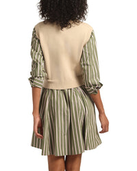 Derek Lam 10 Crosby Cressida Mixed Media Dress