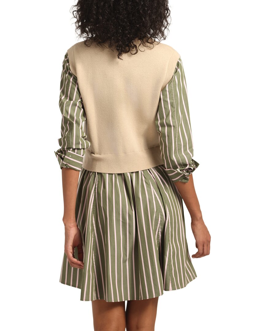 Derek Lam 10 Crosby Cressida Mixed Media Dress