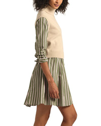 Derek Lam 10 Crosby Cressida Mixed Media Dress