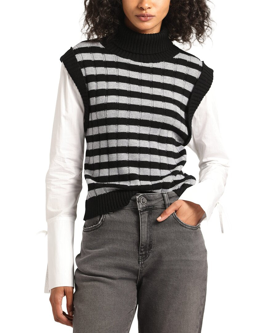 Derek Lam 10 Crosby Paola Mixed Media Turtleneck Sweater
