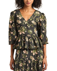 Derek Lam 10 Crosby Savannah V-Neck Peplum Top