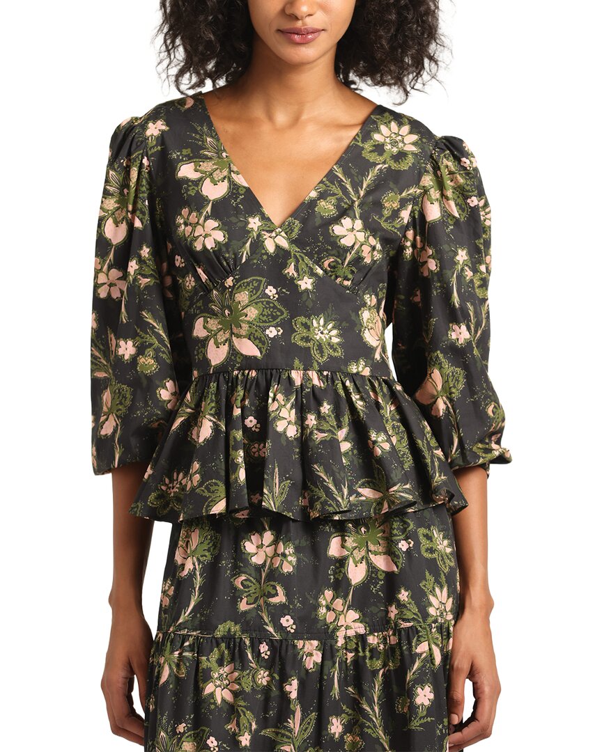 Derek Lam 10 Crosby Savannah V-Neck Peplum Top