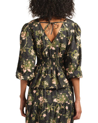 Derek Lam 10 Crosby Savannah V-Neck Peplum Top