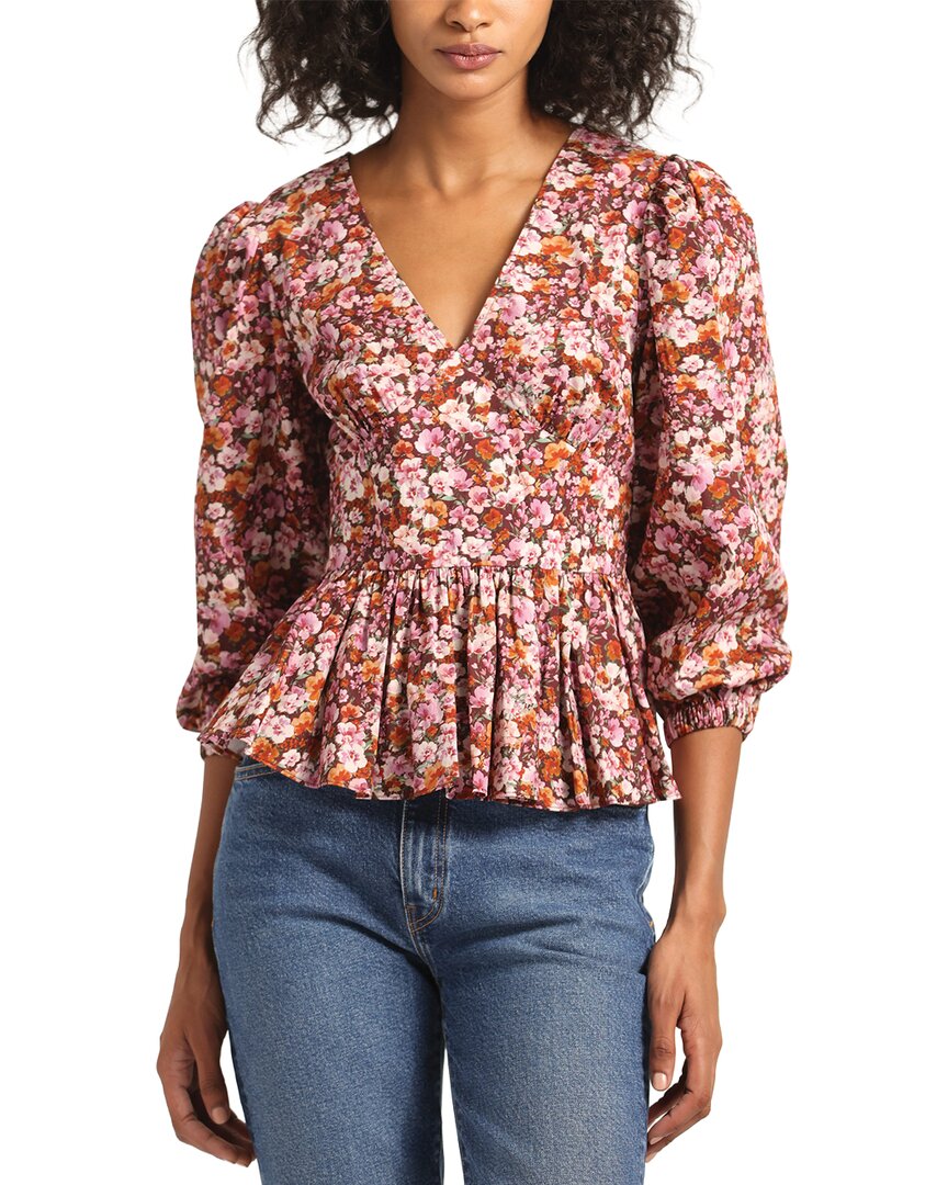 Derek Lam 10 Crosby Savannah V-Neck Peplum Top
