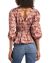 Derek Lam 10 Crosby Savannah V-Neck Peplum Top