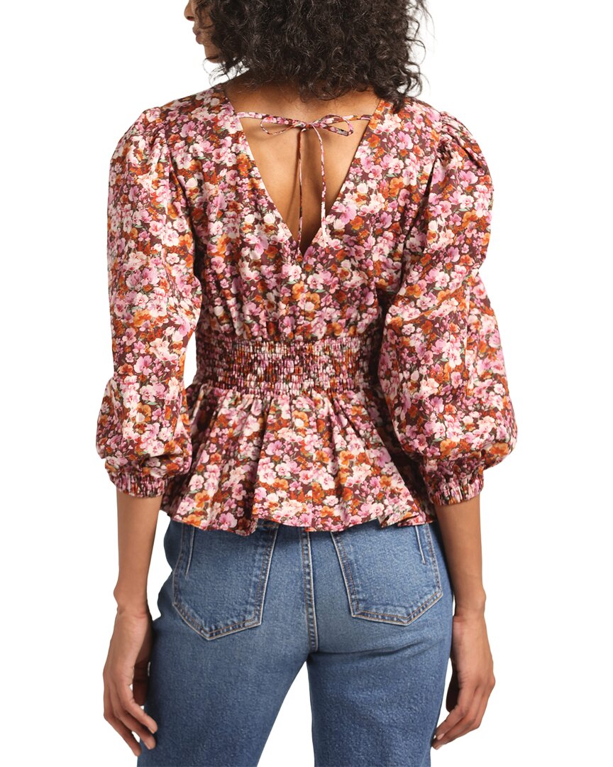 Derek Lam 10 Crosby Savannah V-Neck Peplum Top