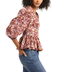 Derek Lam 10 Crosby Savannah V-Neck Peplum Top