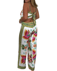 Charlotte Green 2Pc Top & Pant Set