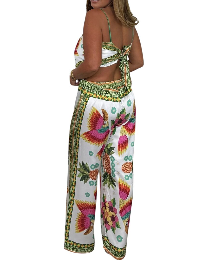 Charlotte Green 2Pc Top & Pant Set