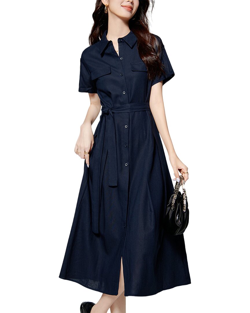 Onebuye Linen-Blend Dress