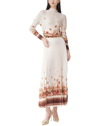 Linda Charm 2Pc Blouse & Skirt Set
