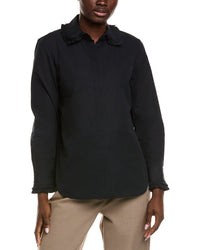 Lafayette 148 New York Pleated Collar Shirt