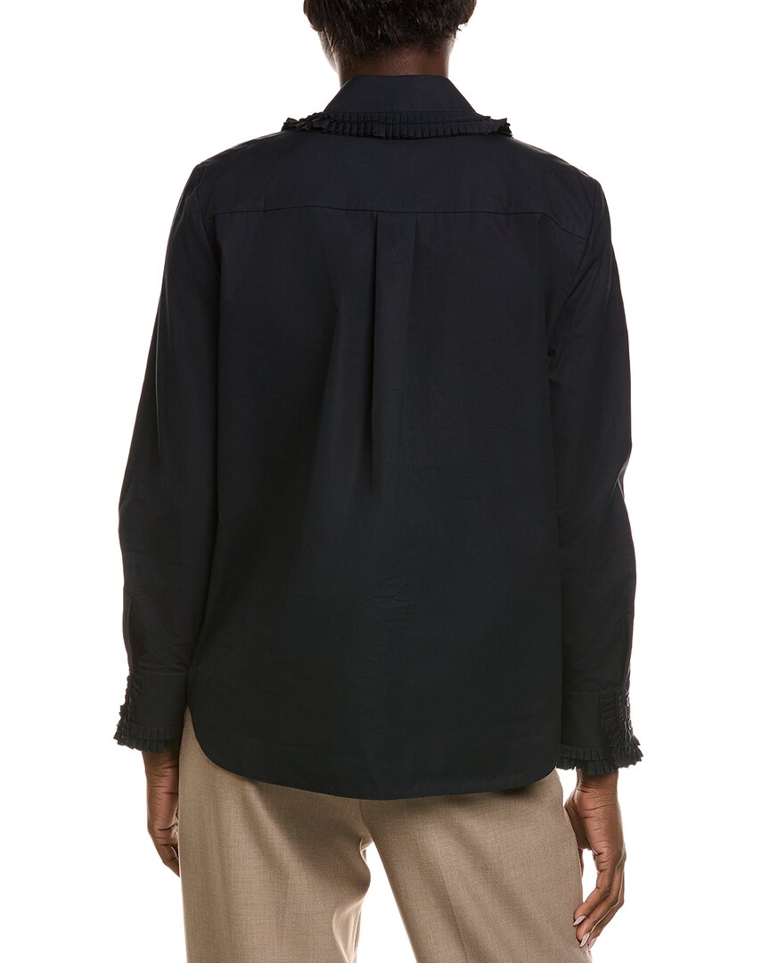 Lafayette 148 New York Pleated Collar Shirt
