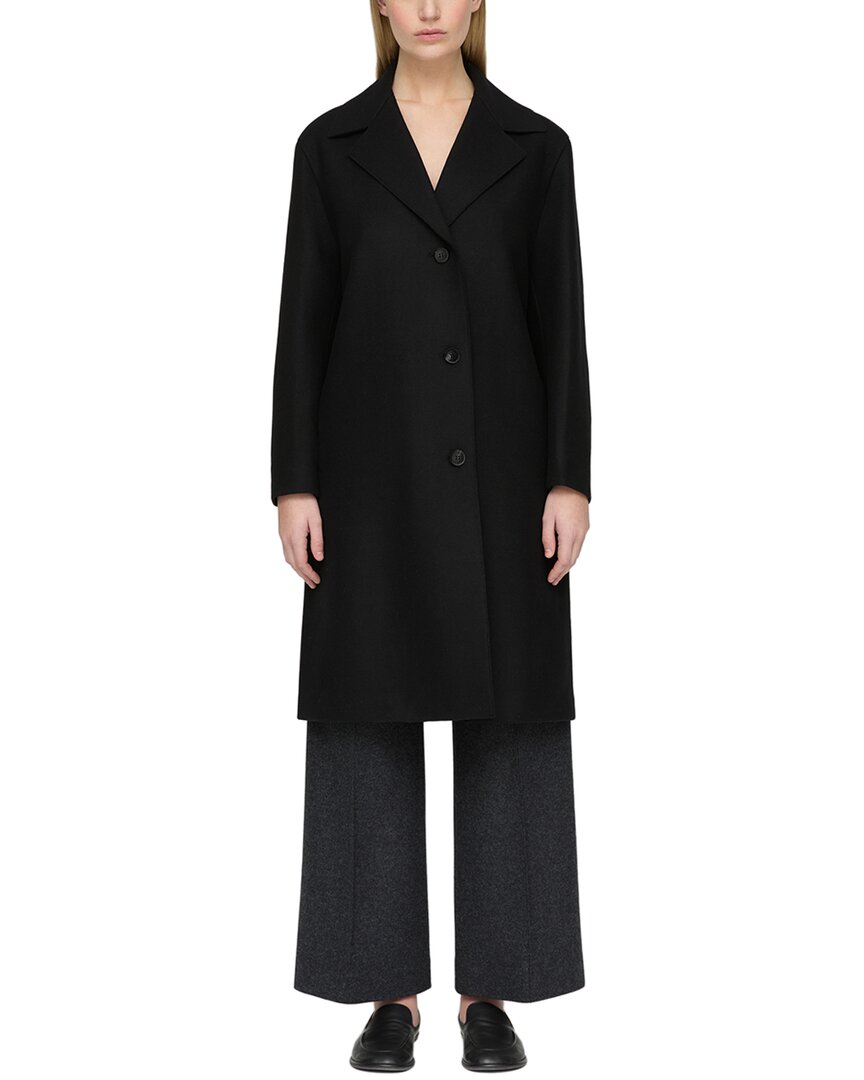 Lafayette 148 New York A-Line Wool-Blend Midi Coat