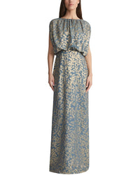 Lafayette 148 New York Gathered Neck Blouson Dress
