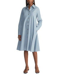 Lafayette 148 New York Flounce Hem Shirtdress