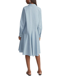 Lafayette 148 New York Flounce Hem Shirtdress