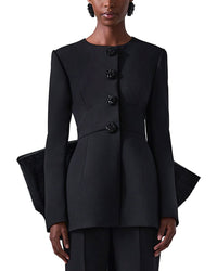 Carolina Herrera Wool-Blend Collarless Jacket