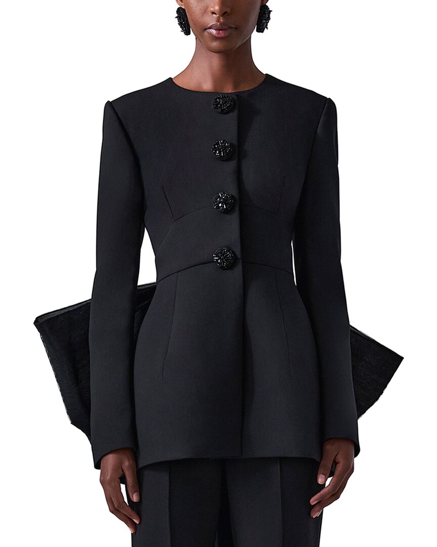 Carolina Herrera Wool-Blend Collarless Jacket